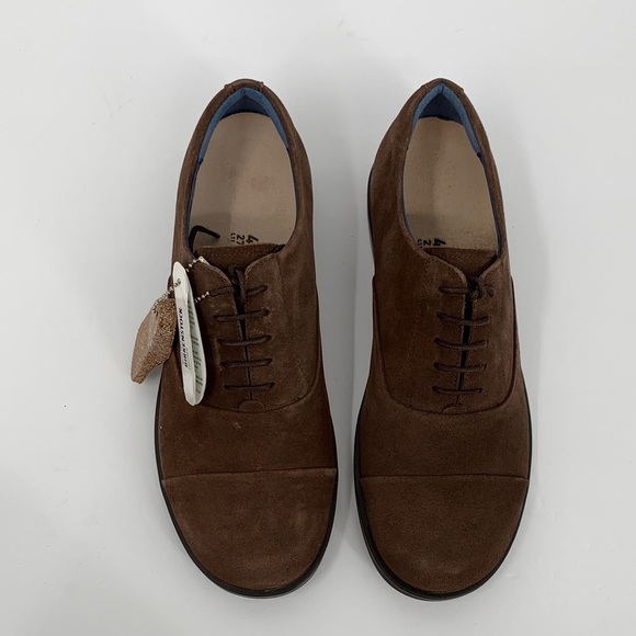 Birkenstock Dalen oxford tie shoe mocha brown nubuck suede flat new men 42 9 main image 7